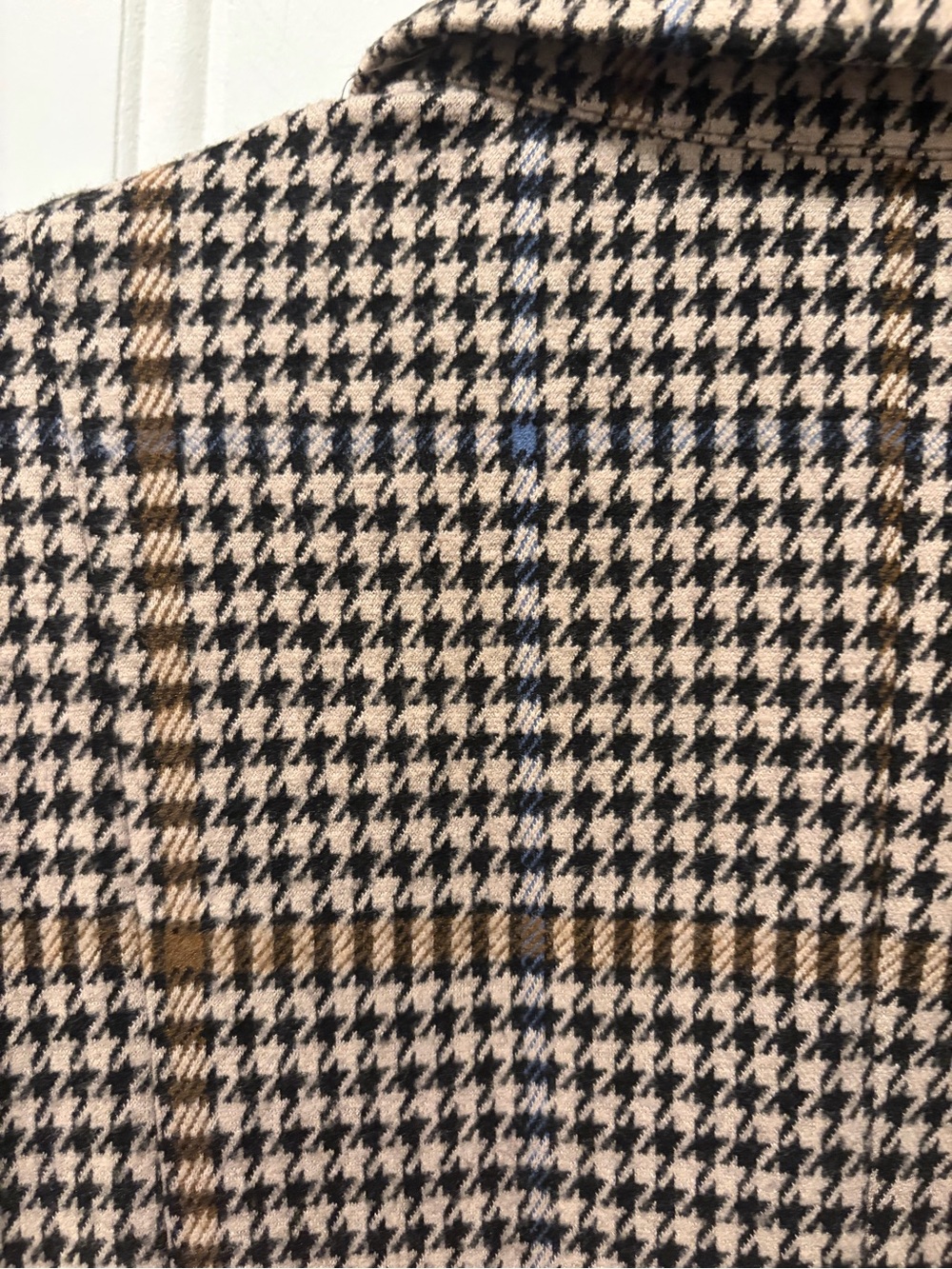 Soft Surroundings Houndstooth Plaid Knit Blazer Jacket M Stretch - Picture 13 of 13